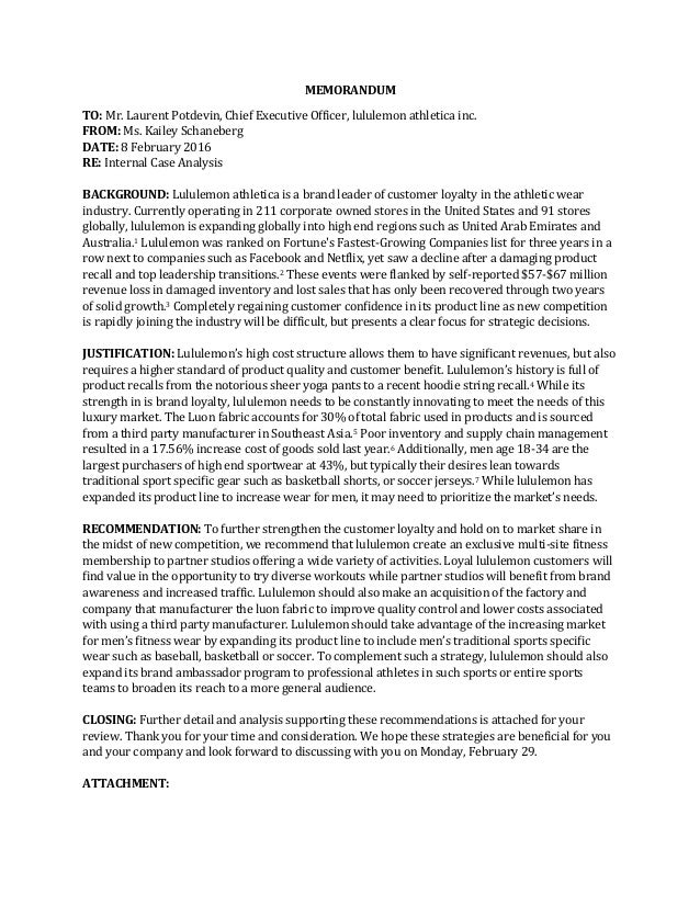 lululemon case study swot lululemon case study